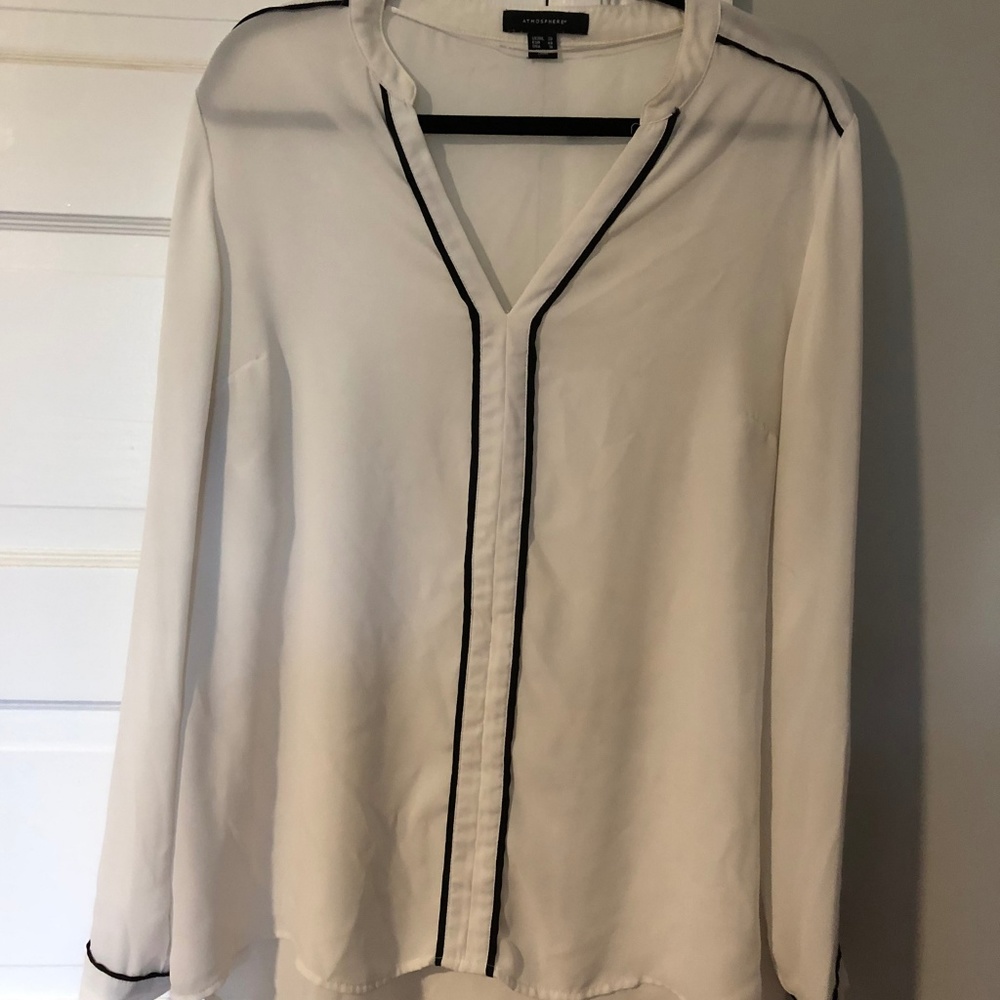 Atmosphere white see through blouse